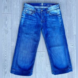 7 For All Mankind Crop Dojo Cropped Capri Jeans Size 29